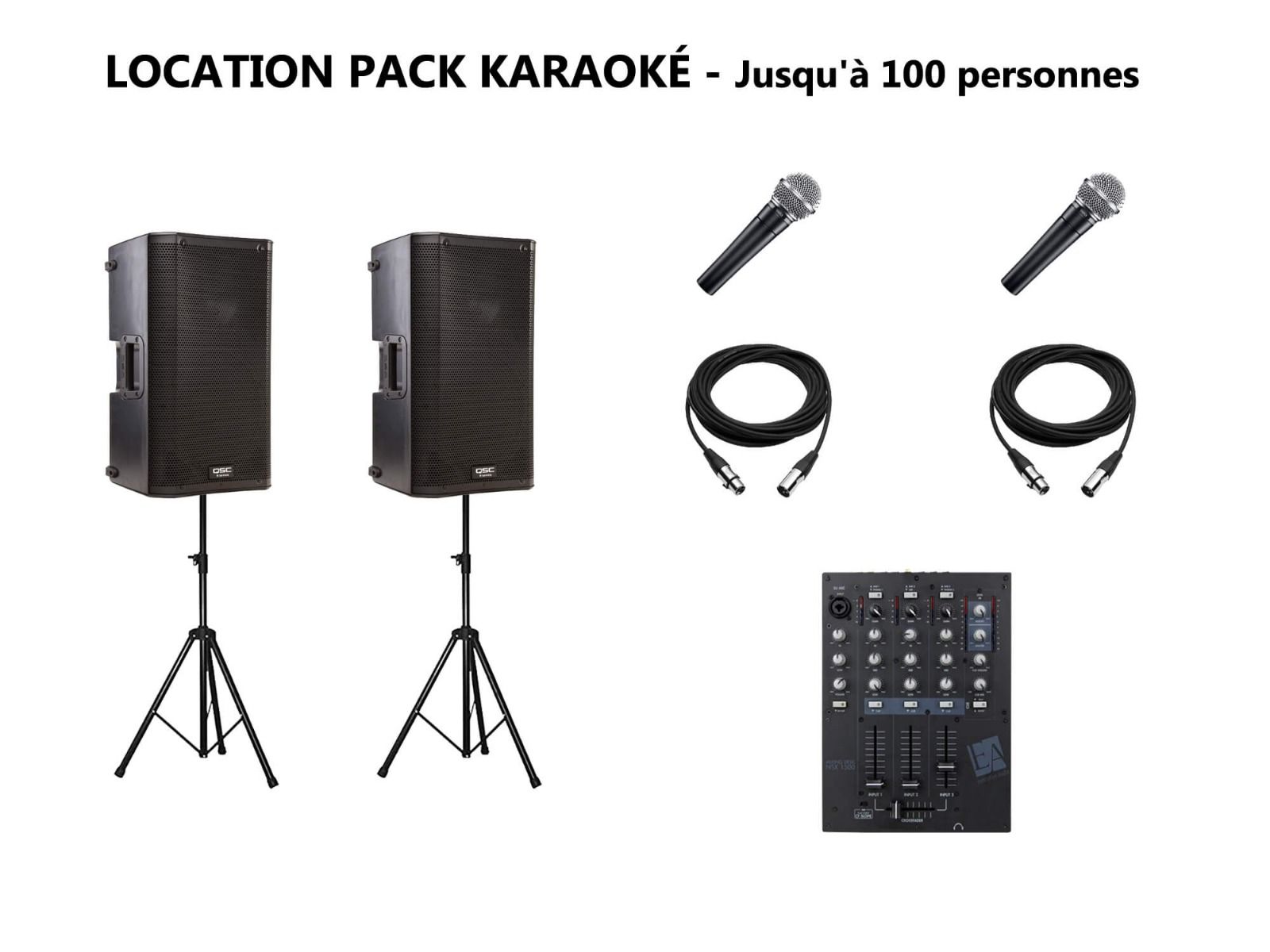 Pack sonorisation idéal pour les évènements jusqu'à 90 personnes. -  Location de matériel audiovisuel à Caen