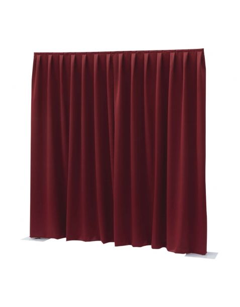 Location rideau de séparation rouge plissé