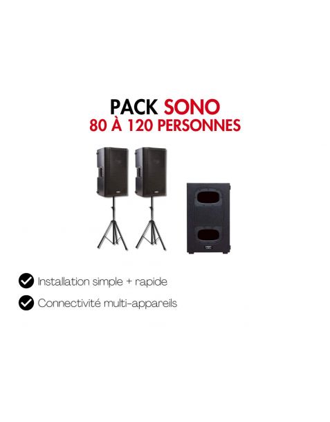 Location pack sono pour soirée de 80 à 120 personnes sur Lyon