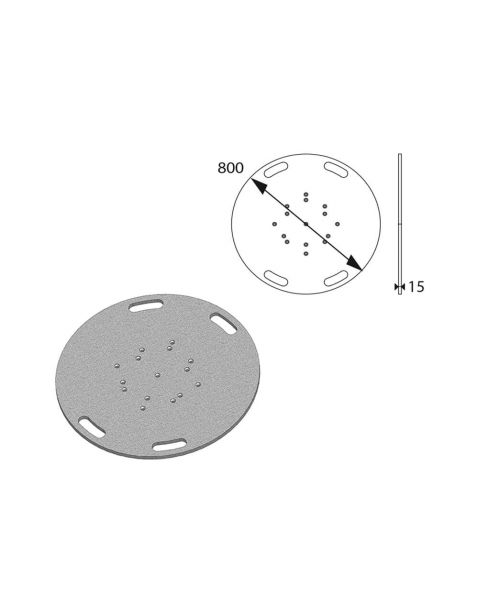 Embase de sol acier lourde 33 kg ASD EML60