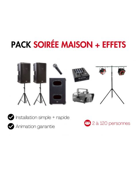 Location pack sono, lumière et effets pour soirée maison sur Lyon
