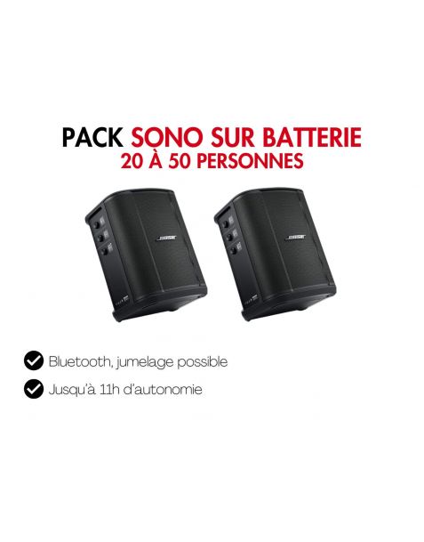 Location pack sono sur batterie pour soirée de 20 à 50 personnes sur Lyon
