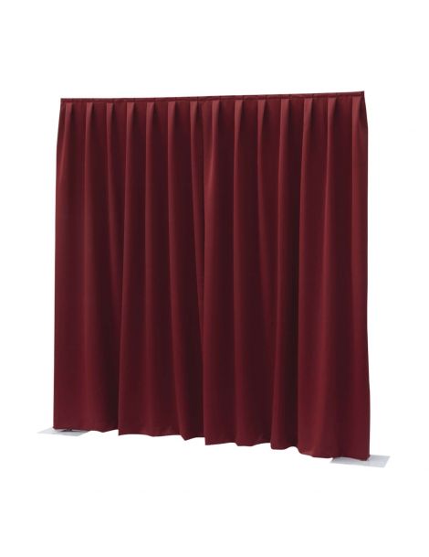 Location rideau de séparation rouge plissé