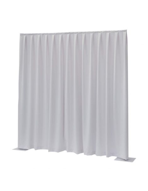 Location de rideau blanc pour kit fond de scène cloisonnage - séparation réglable