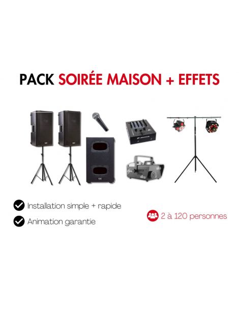 Location pack sono, lumière et effets pour soirée maison sur Lyon
