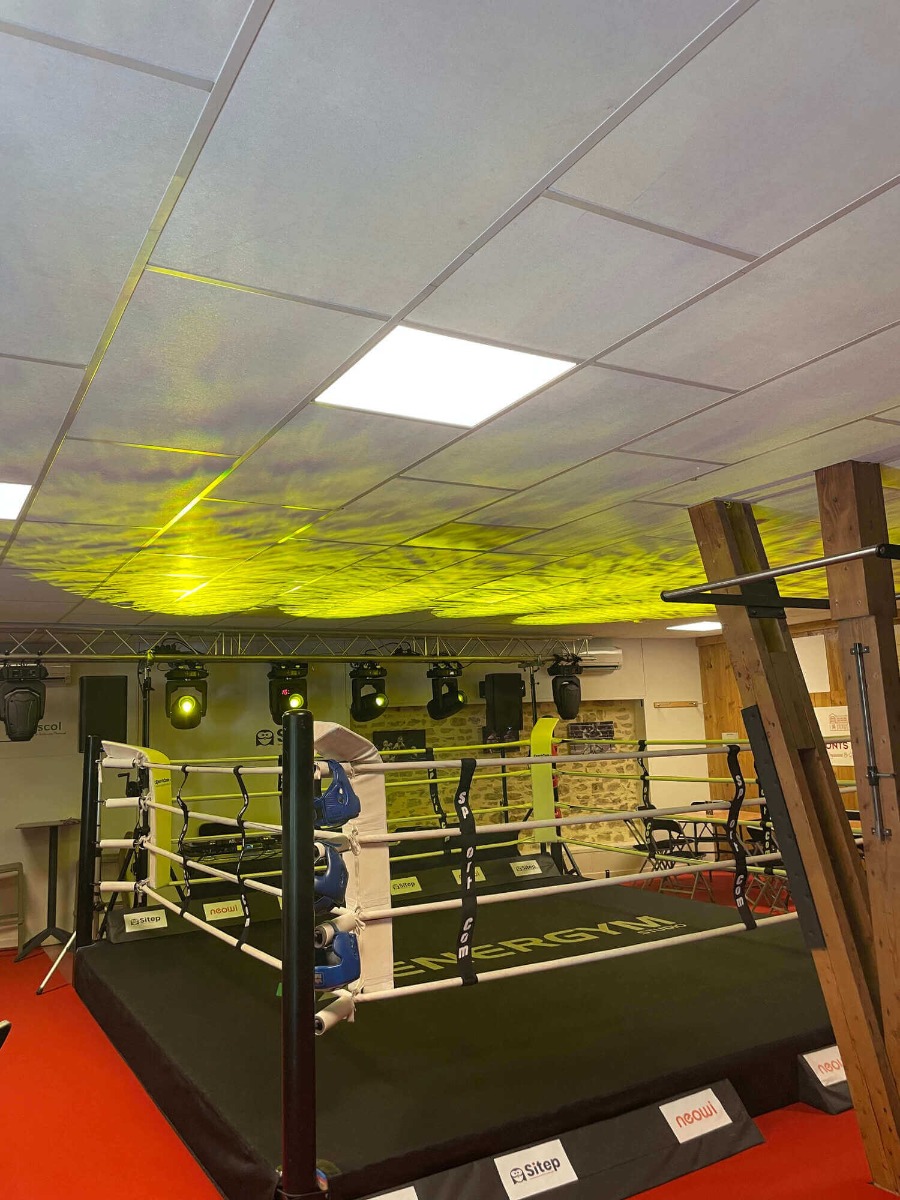 Création d'un show lumière sur le ring pour un gala de Boxe