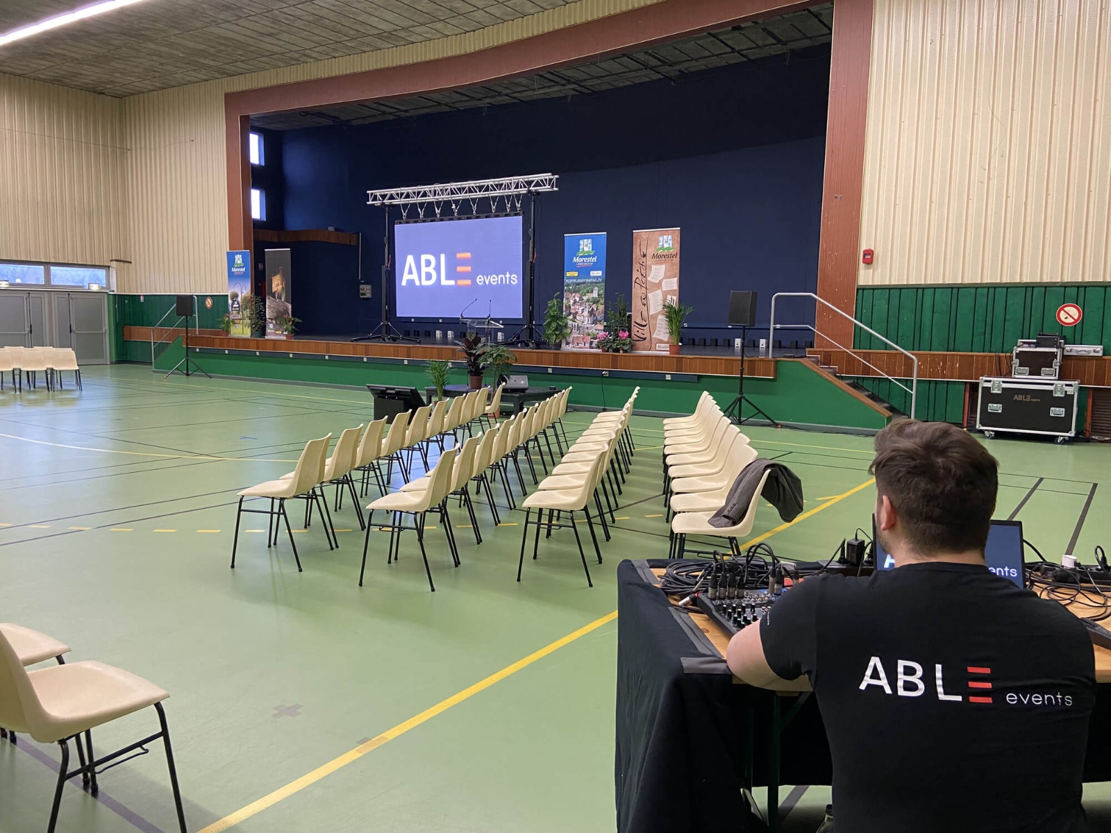 Régie technique de ABLE events en sonorisation et vidéo