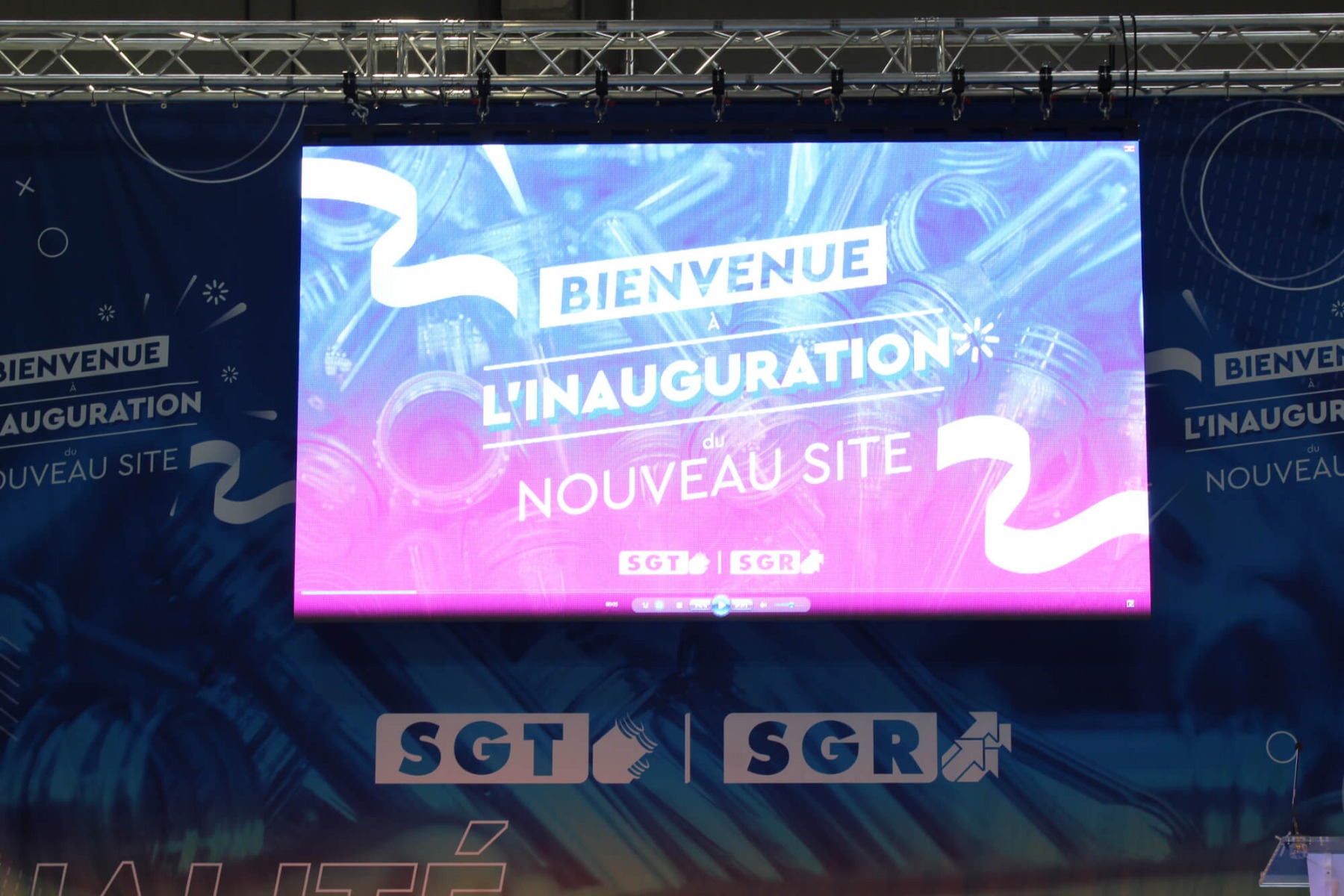 Ecran LED KINESIK pour prestation audiovisuelle : inauguration